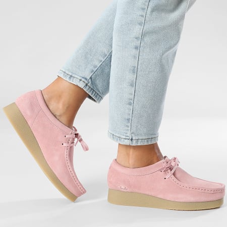 Clarks - Wallabee Evosh Zapatos Mujer Ante Rosa Polvoriento