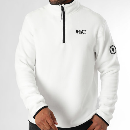 Comme Des Loups - Sweat Polaire Col Zippé Sweat Phoenix Blanc