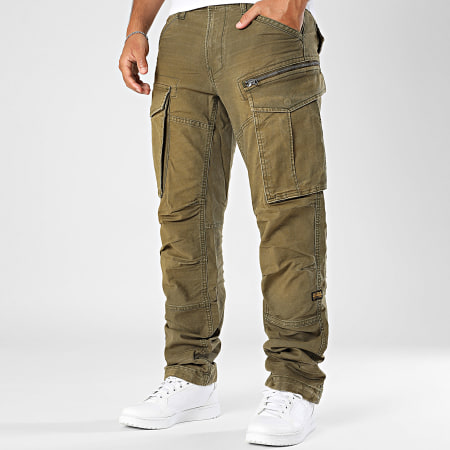 G-Star - Pantalon Cargo Regular Tapered Rovic Zip 3D D02190-E172 Vert Kaki