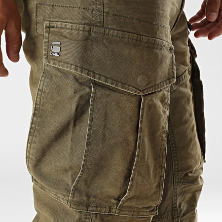 G-Star - Pantalon Cargo Regular Tapered Rovic Zip 3D D02190-E172 Vert Kaki