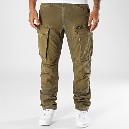 G-Star - Pantalon Cargo Regular Tapered Rovic Zip 3D D02190-E172 Vert Kaki