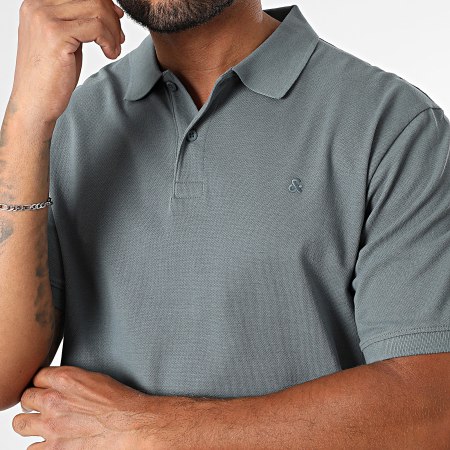 Jack And Jones - Polo Manches Courtes Basic Gris