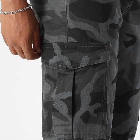LBO - 3898 Pantalones cargo relajados de camuflaje gris marengo