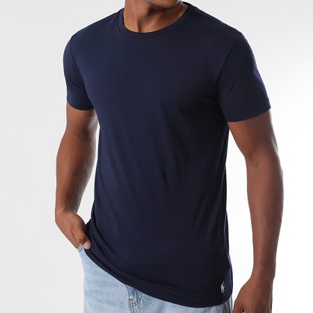 Polo Ralph Lauren - Lot De 3 Tee Shirts Original Player Blanc Bleu Marine Bleu Clair