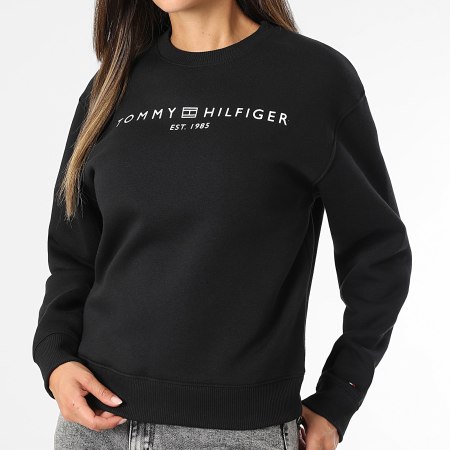 Tommy Hilfiger - Sweat Crewneck Femme Reg Corp Logo 9791 Noir