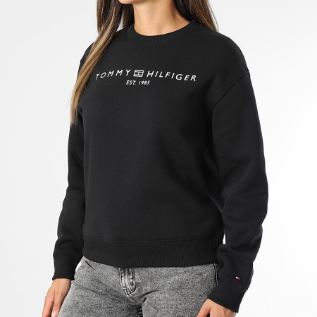 Tommy Hilfiger - Sweat Crewneck Femme Reg Corp Logo 9791 Noir