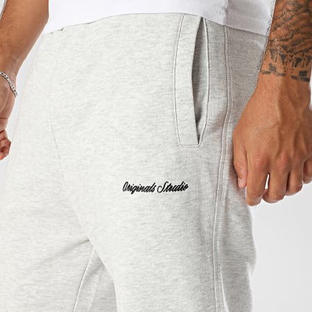 Jack And Jones - Pantalon Jogging Kane Norrebro Gris Clair Chiné