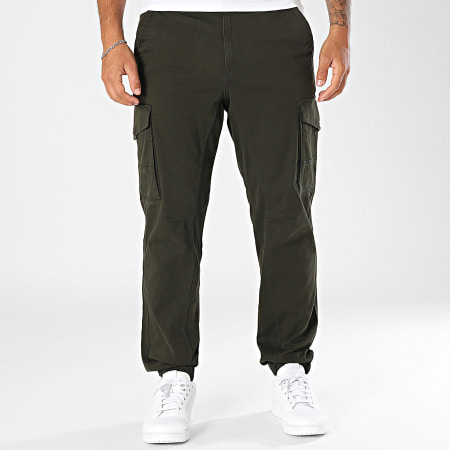 Jack And Jones - Pantalón cargo Paul Flake Slim verde caqui