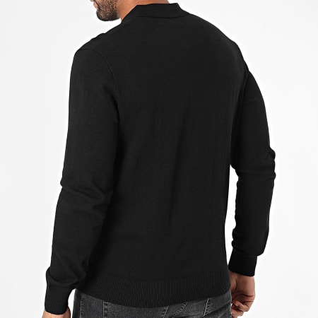 JJREBEL - Callum Zipped Cardigan Negro