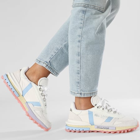 Lacoste - Baskets Femme Elite Active 225 Off White Light Blue