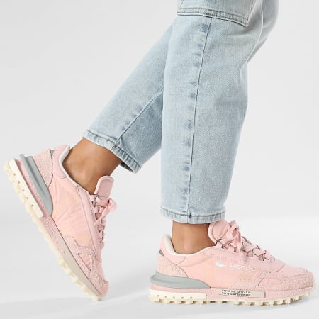 Lacoste - Baskets Femme Elite Active 225 Light Pink Off White