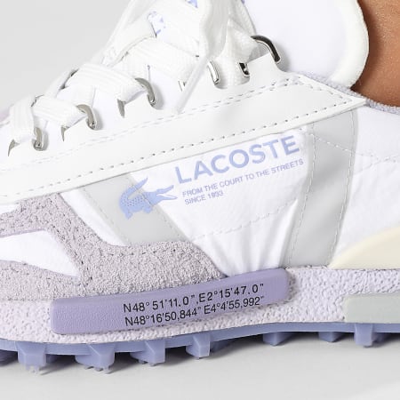 Lacoste - Baskets Femme Elite Active 225 White Light Purple