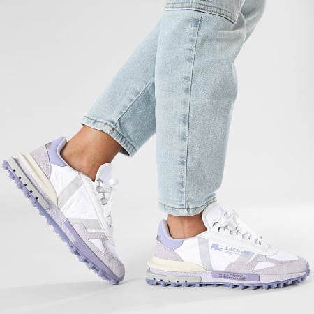 Lacoste - Baskets Femme Elite Active 225 White Light Purple