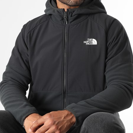 The North Face - Glacier A89JJ Houtskoolgrijs Fleece Hooded Zip Jacket