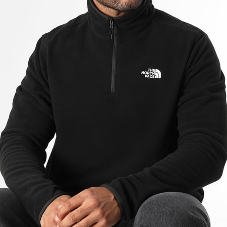 The North Face - Sweat Polaire Col Zippé Glacier Fleece Noir