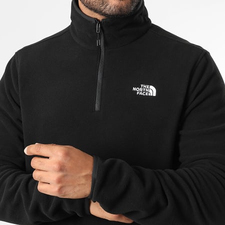 The North Face - Sweat Polaire Col Zippé Glacier Fleece Noir