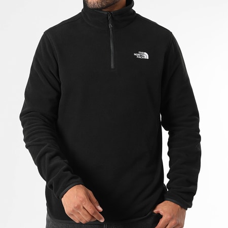 The North Face - Sweat Polaire Col Zippé Glacier Fleece Noir