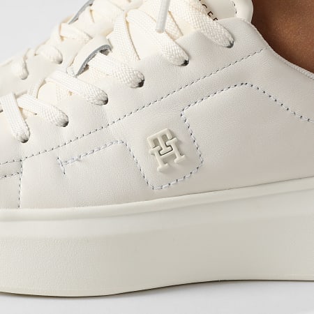 Tommy Hilfiger - Baskets Femme Chic Platform Sneaker Gold 8817 Ancient White