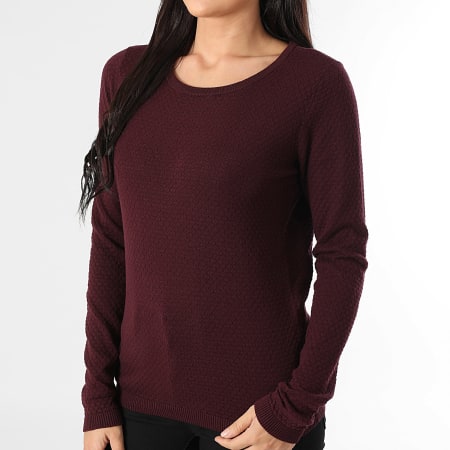 Vero Moda - Pull Femme Care Structure Bordeaux