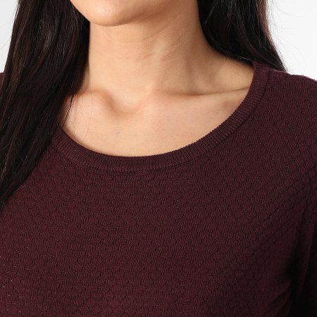 Vero Moda - Pull Femme Care Structure Bordeaux