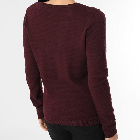 Vero Moda - Pull Femme Care Structure Bordeaux