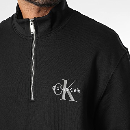 Calvin Klein - Sweat Col Zippé 244G Noir
