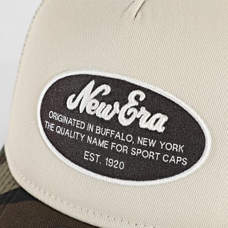 New Era - Casquette Trucker Patch 60691078 Beige Vert Kaki Camouflage