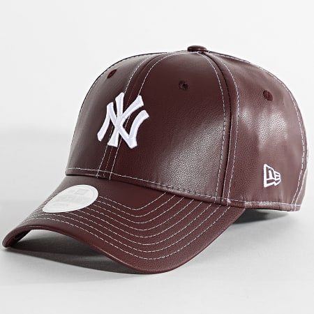 New Era - Casquette Simili Cuir Femme 9Forty NY Yankees 60691322 Bordeaux