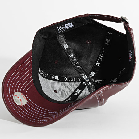 New Era - Casquette Simili Cuir Femme 9Forty NY Yankees 60691322 Bordeaux