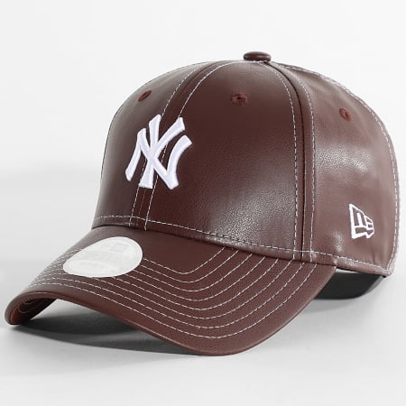 New Era - Casquette Simili Cuir Femme 9Forty NY Yankees 60691325 Marron