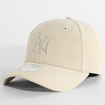 New Era - Casquette Côtelée Femme 9Forty NY New York Yankees 60691355 Beige Clair