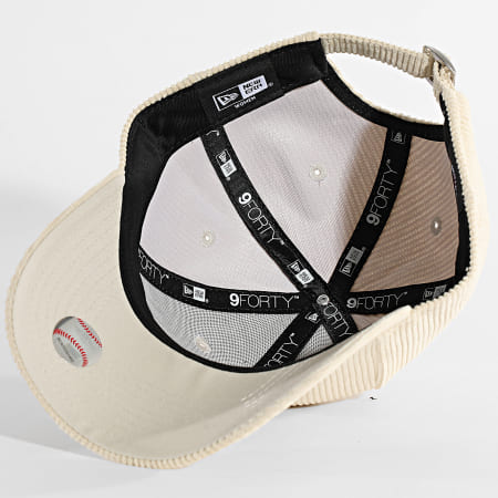 New Era - Casquette Côtelée Femme 9Forty NY New York Yankees 60691355 Beige Clair