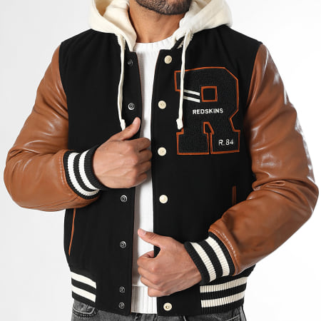 Redskins - Giacca Teddy Cambridge School Nero Cammello