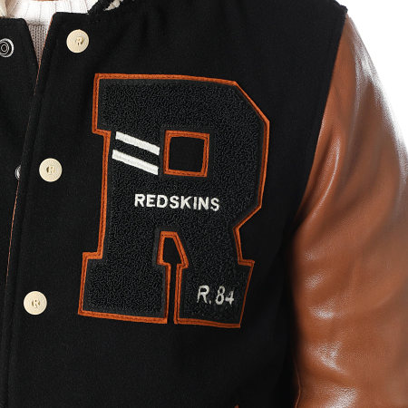 Redskins - Giacca Teddy Cambridge School Nero Cammello