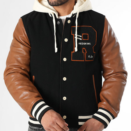 Redskins - Giacca Teddy Cambridge School Nero Cammello