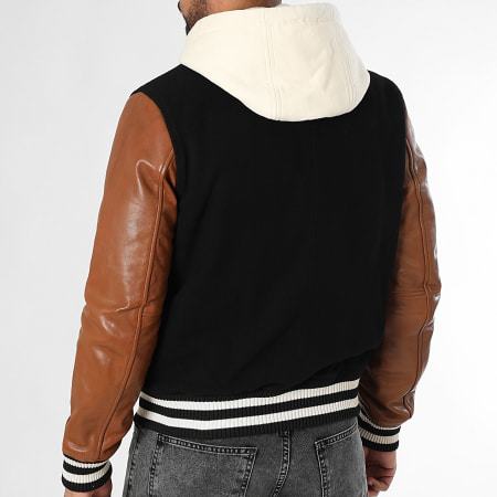 Redskins - Giacca Teddy Cambridge School Nero Cammello