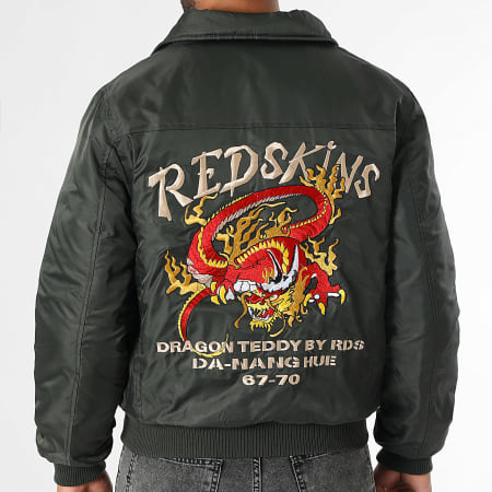 Redskins - Giacca Dragon Fighter con zip verde kaki