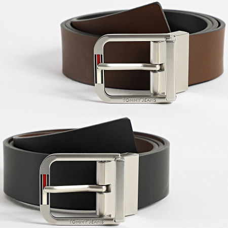 Tommy Jeans - Cinturón Austin Reversible 3.5 3820 Negro Marrón