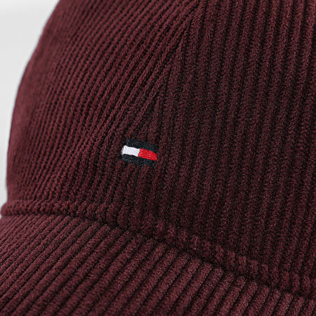 Tommy Hilfiger - Casquette Côtelée Flag 6 Panel Cord '85 3583 Bordeaux