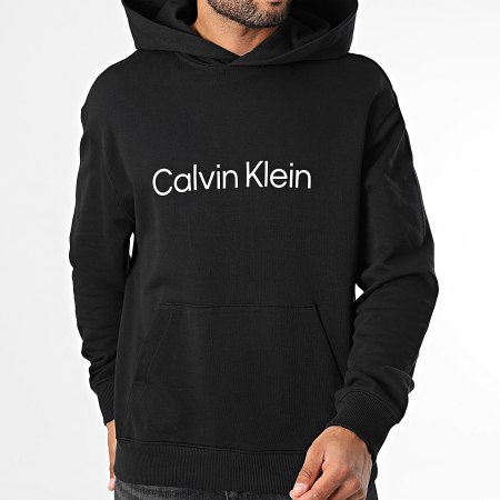 Calvin Klein - Sweat Capuche Standard Logo 231G Noir