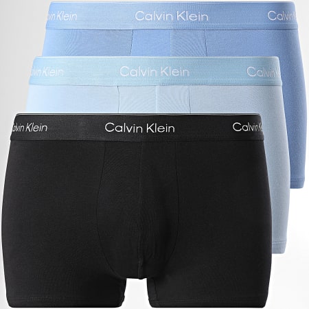 Calvin Klein - Juego De 3 Boxers NB4392 Azul Celeste Azul Claro Negro