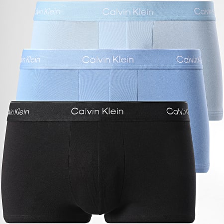 Calvin Klein - Juego de 3 bóxers bajos 4389 Azul cielo Azul claro Negro