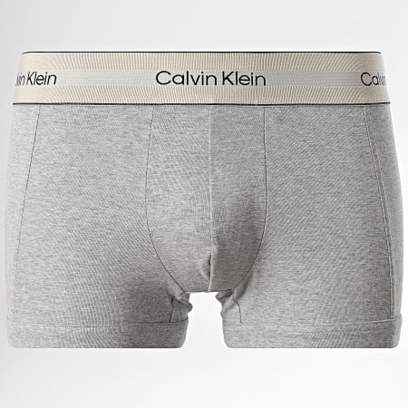 Calvin Klein - Juego de 3 calzoncillos 4446 Blanco Beige Gris Brezo