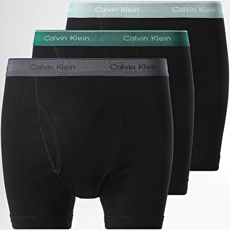 Calvin Klein - Juego De 3 Calzoncillos Negro Verde Marino NB4003A