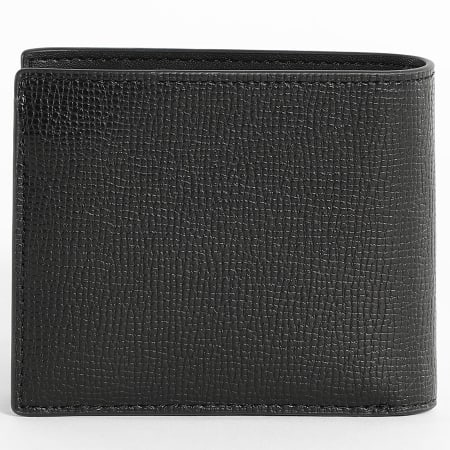 Lacoste - Portefeuille En Cuir Avec Logo Imprimé Noir