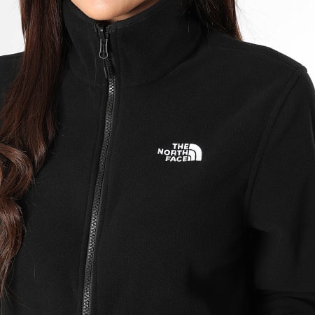 The North Face - Glacier A8D2F Chaqueta con cremallera de forro polar para mujer Negro