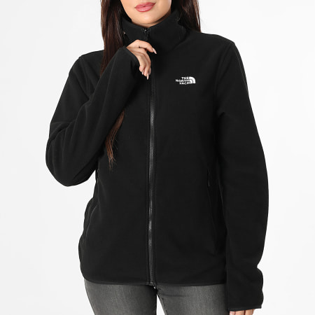 The North Face - Glacier A8D2F Chaqueta con cremallera de forro polar para mujer Negro
