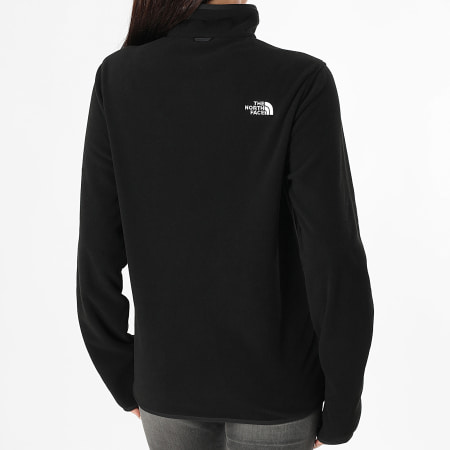 The North Face - Glacier A8D2F Chaqueta con cremallera de forro polar para mujer Negro