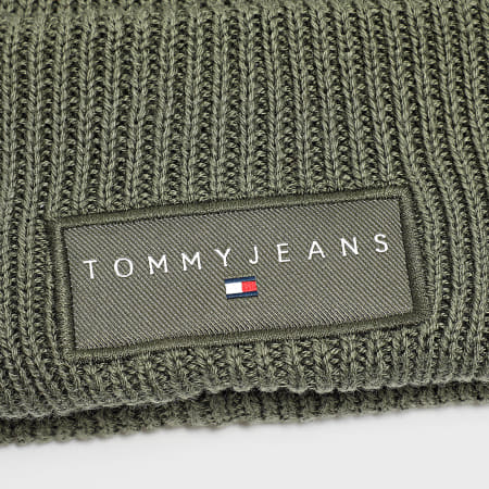 Tommy Jeans - Bonnet Linear Beanie 3666 Vert Kaki
