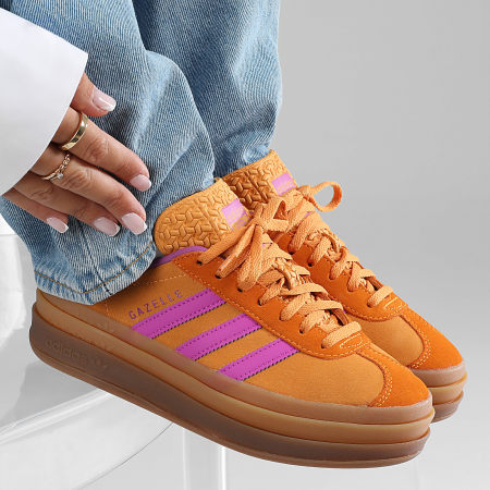 Sneakers Femme Gazelle Bold W JS3895 Flash Orange Purple Burst Crew Orange
